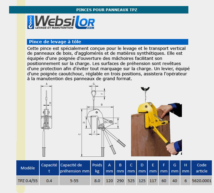Informations technique de 5620.0001
