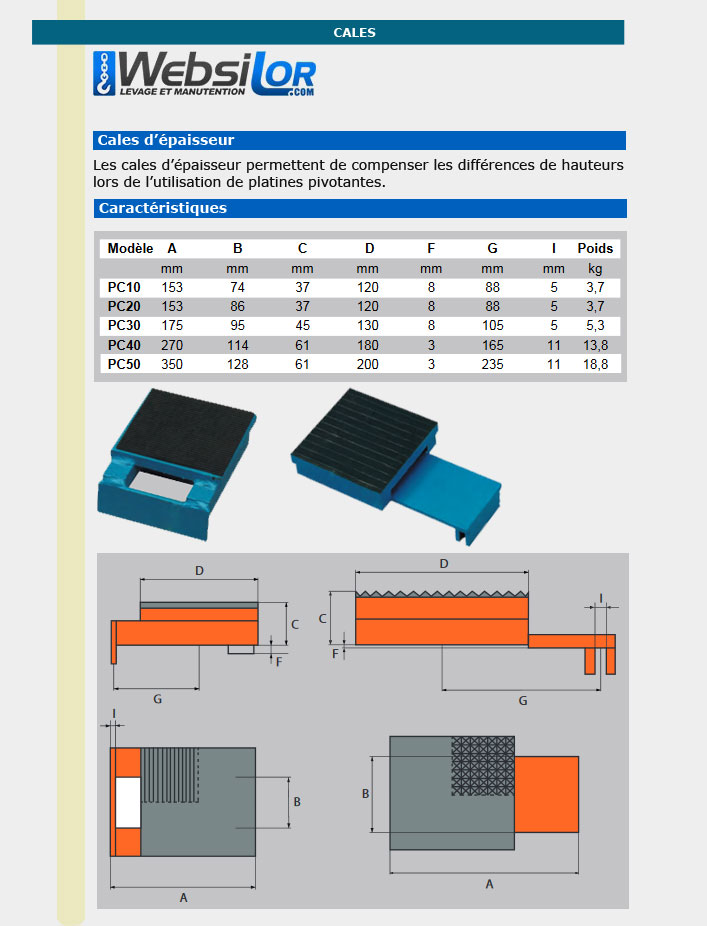 Informations technique de PC40