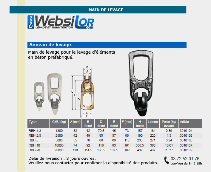 Informations technique de 3010103