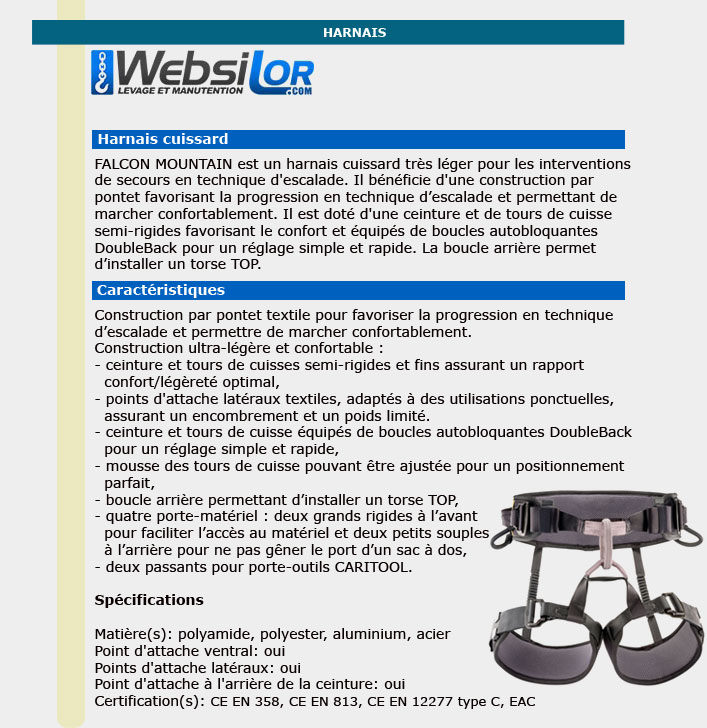 Informations technique de C38CAA 2
