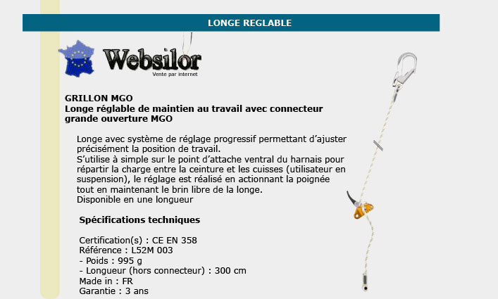 Informations technique de L52M 003