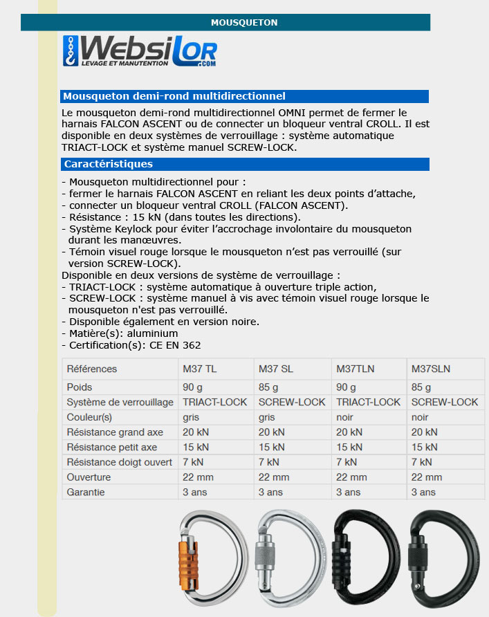 Informations technique de M37 TL